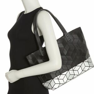 Patrizia Luca Two-Tone Slanted Square Geo Tote Bag NWTs